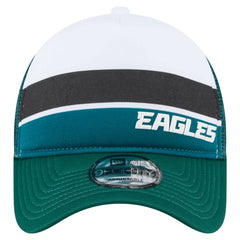 Philadelphia Eagles New Era Youth Sport Night Color Block 9FORTY A-Frame Trucker Adjustable Hat Midnight Green - NFL