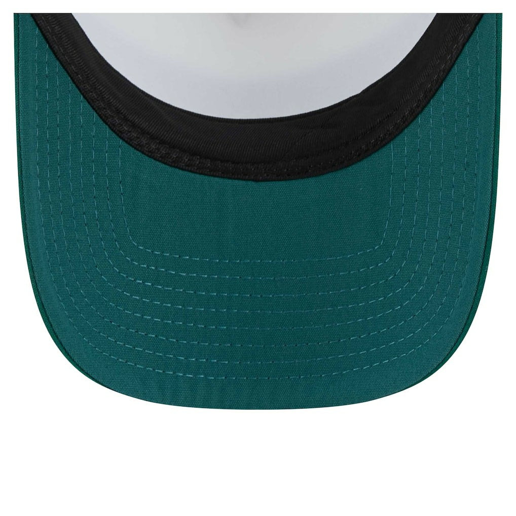 Philadelphia Eagles New Era Youth Sport Night Color Block 9FORTY A-Frame Trucker Adjustable Hat Midnight Green - NFL