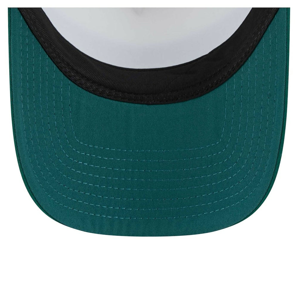 Philadelphia Eagles New Era Youth Sport Night Color Block 9FORTY A-Frame Trucker Adjustable Hat Midnight Green - NFL