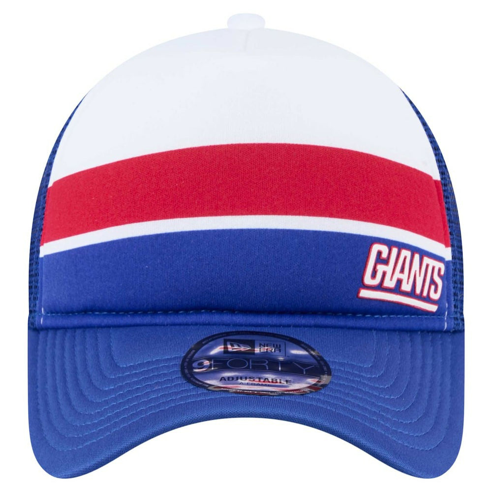 New York Giants New Era Youth Sport Night Color Block 9FORTY A-Frame Trucker Adjustable Hat Royal - NFL