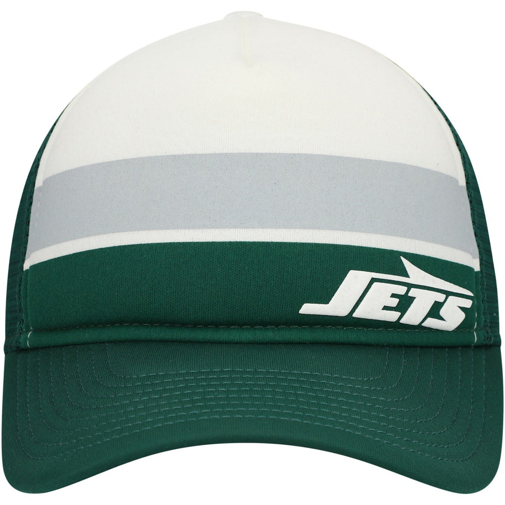 New York Jets New Era Youth Sport Night Color Block 9FORTY A-Frame Trucker Adjustable Hat Green - NFL