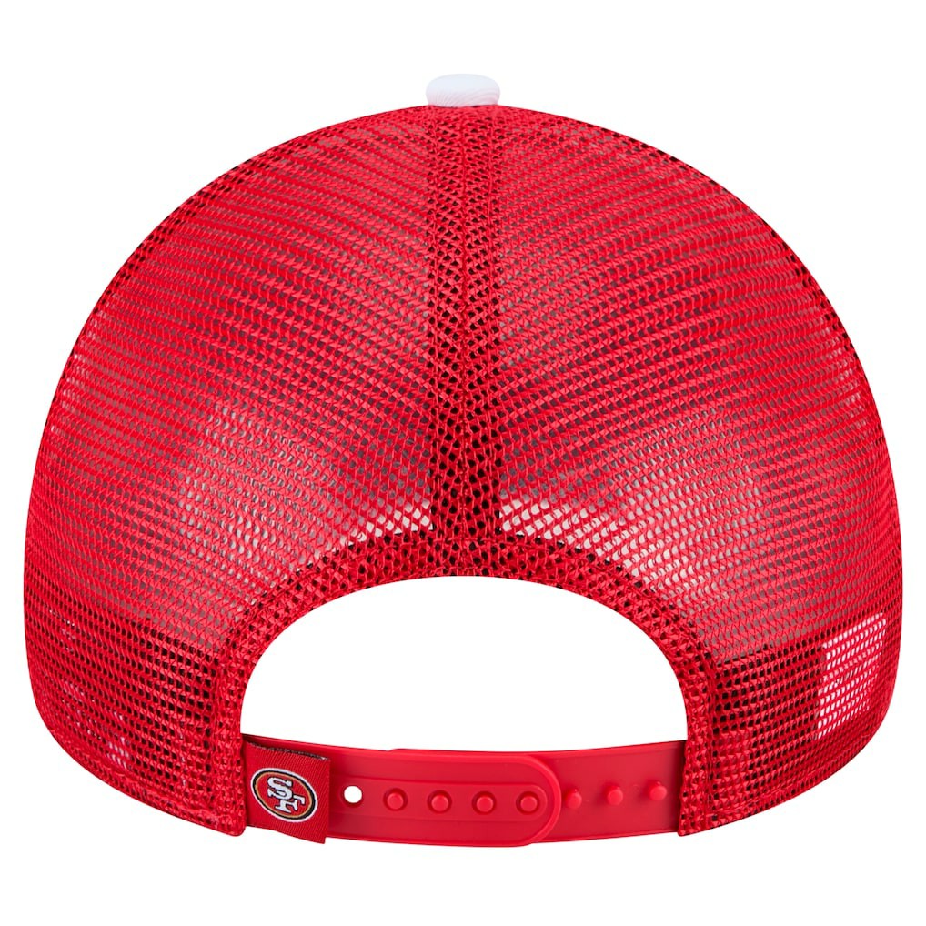 San Francisco 49ers New Era Youth Sport Night Color Block 9FORTY A-Frame Trucker Adjustable Hat Scarlet - NFL