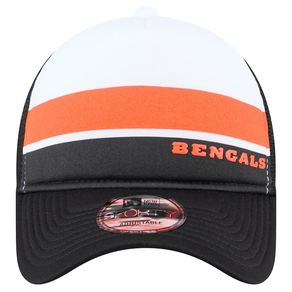 Cincinnati Bengals New Era Preschool Sport Night Color Block 9FORTY A-Frame Trucker Adjustable Hat Black - NFL