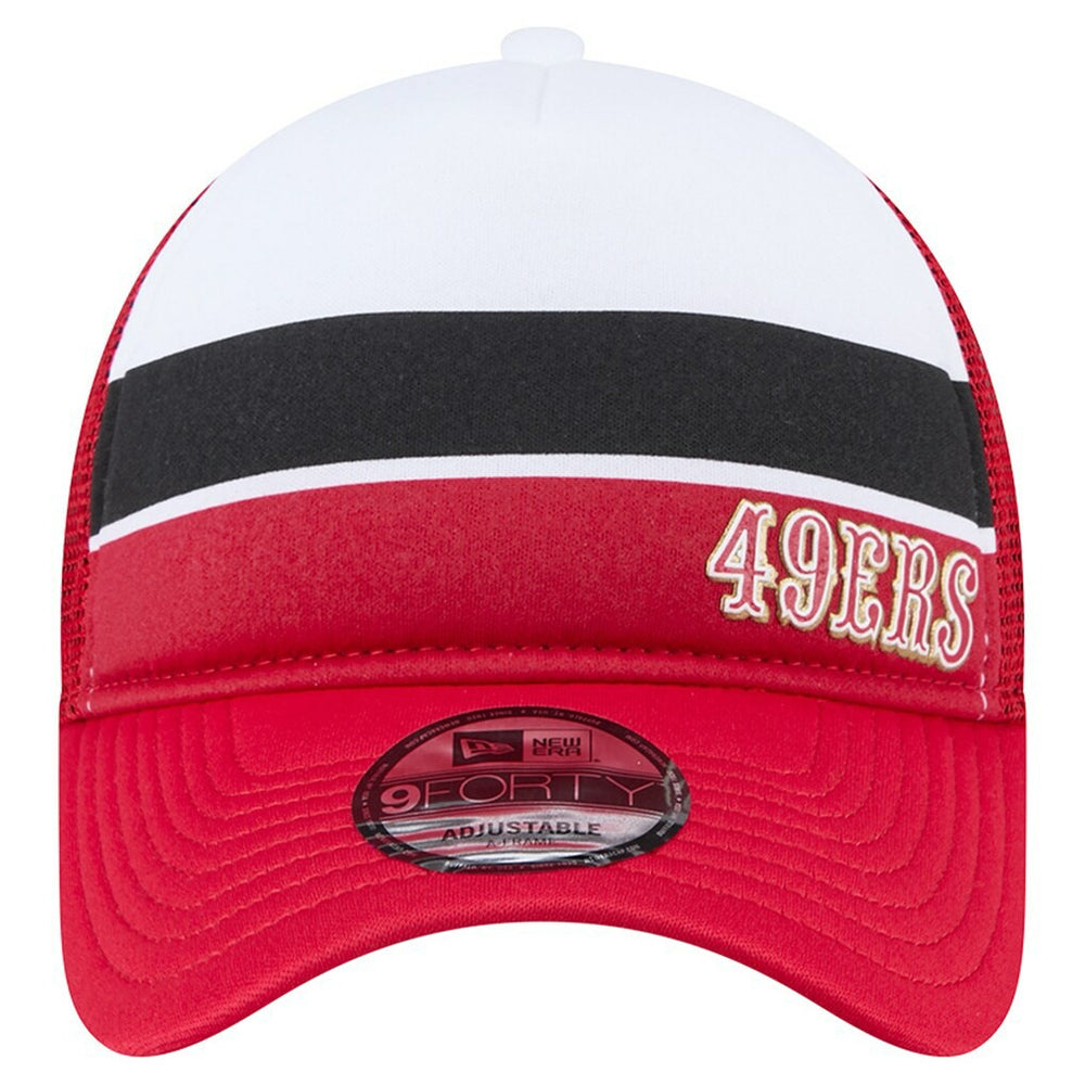 San Francisco 49ers New Era Preschool Sport Night Color Block 9FORTY A-Frame Trucker Adjustable Hat Scarlet - NFL