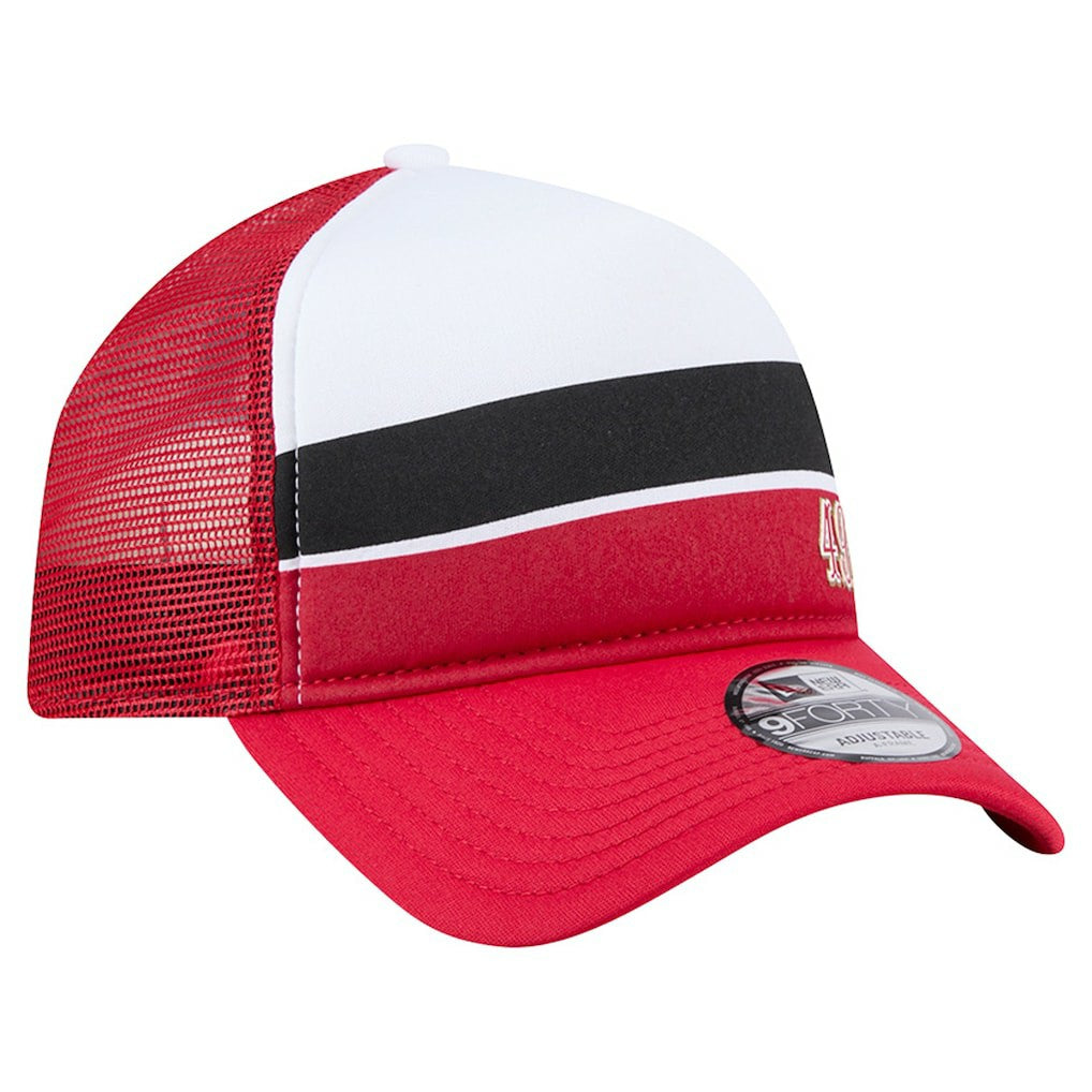 San Francisco 49ers New Era Preschool Sport Night Color Block 9FORTY A-Frame Trucker Adjustable Hat Scarlet - NFL