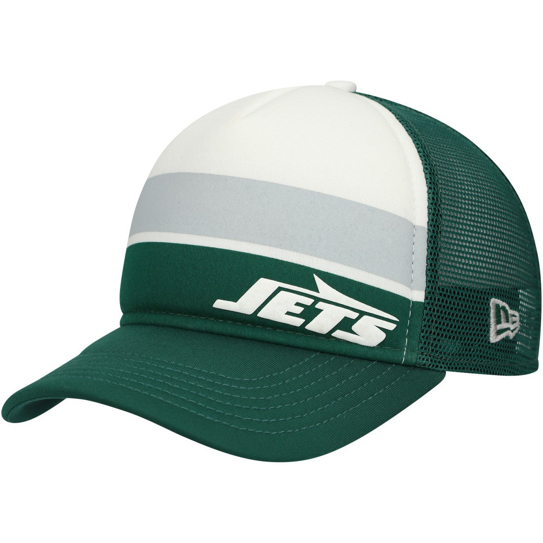 New York Jets New Era Preschool Sport Night Color Block 9FORTY A-Frame Trucker Adjustable Hat Green - NFL