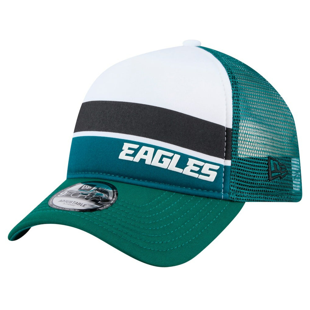 Philadelphia Eagles New Era Preschool Sport Night Color Block 9FORTY A-Frame Trucker Adjustable Hat Midnight Green - NFL