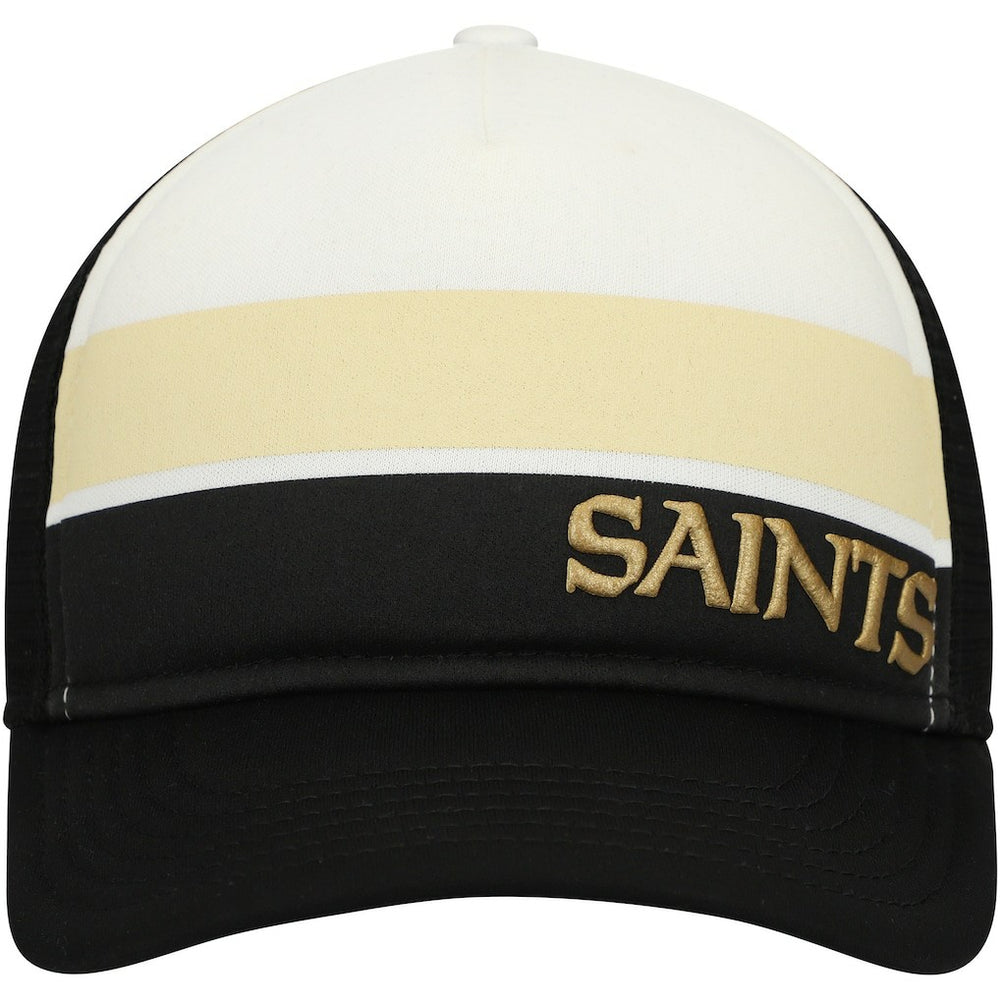 New Orleans Saints New Era Preschool Sport Night Color Block 9FORTY A-Frame Trucker Adjustable Hat Black - NFL