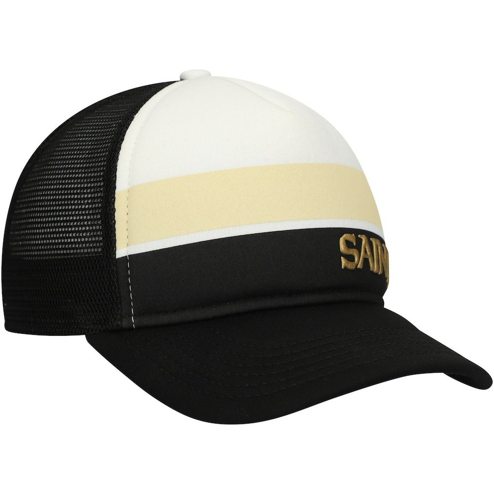 New Orleans Saints New Era Preschool Sport Night Color Block 9FORTY A-Frame Trucker Adjustable Hat Black - NFL