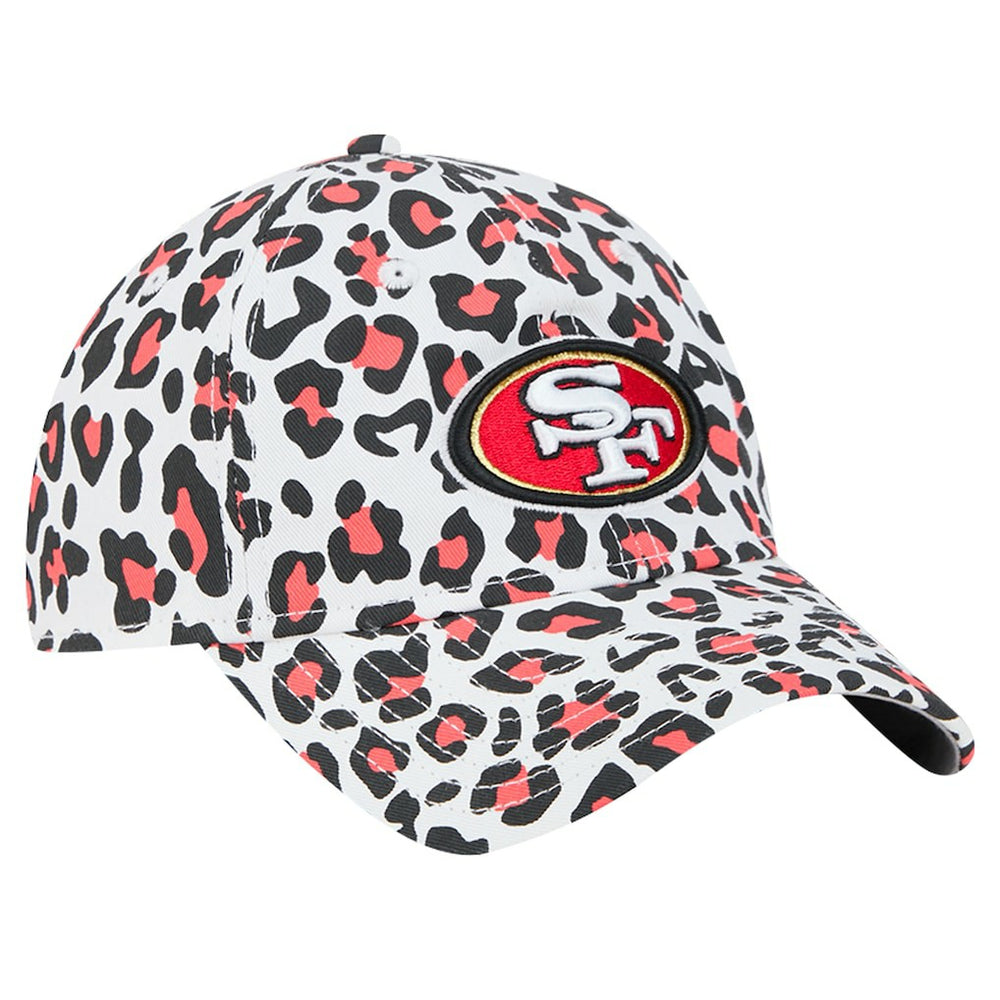 San Francisco 49ers New Era Girls Youth Active Leopard 9TWENTY Adjustable Hat White - NFL