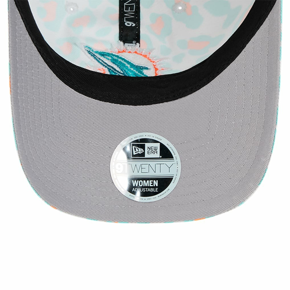 Miami Dolphins New Era Preschool Active Leopard 9TWENTY Adjustable Hat White - NFL