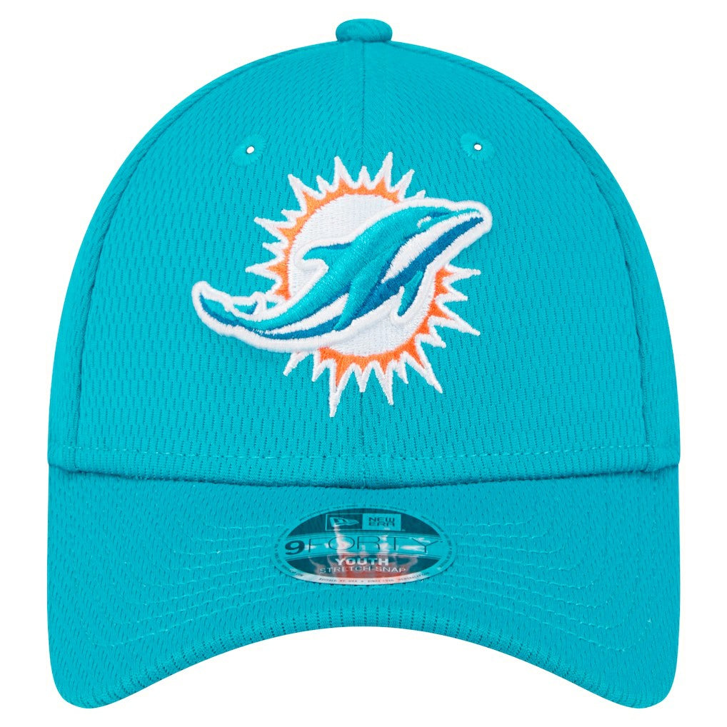 Miami Dolphins New Era Preschool Main 9FORTY Adjustable Hat Aqua - NFL
