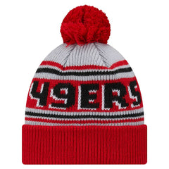 San Francisco 49ers New Era Youth Main Cuffed Knit Hat with Pom Scarlet - NFL