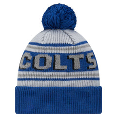 Indianapolis Colts New Era Youth Main Cuffed Knit Hat with Pom Royal - NFL