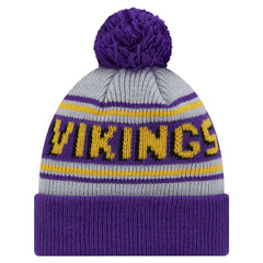 Minnesota Vikings New Era Youth Main Cuffed Knit Hat with Pom Purple - NFL
