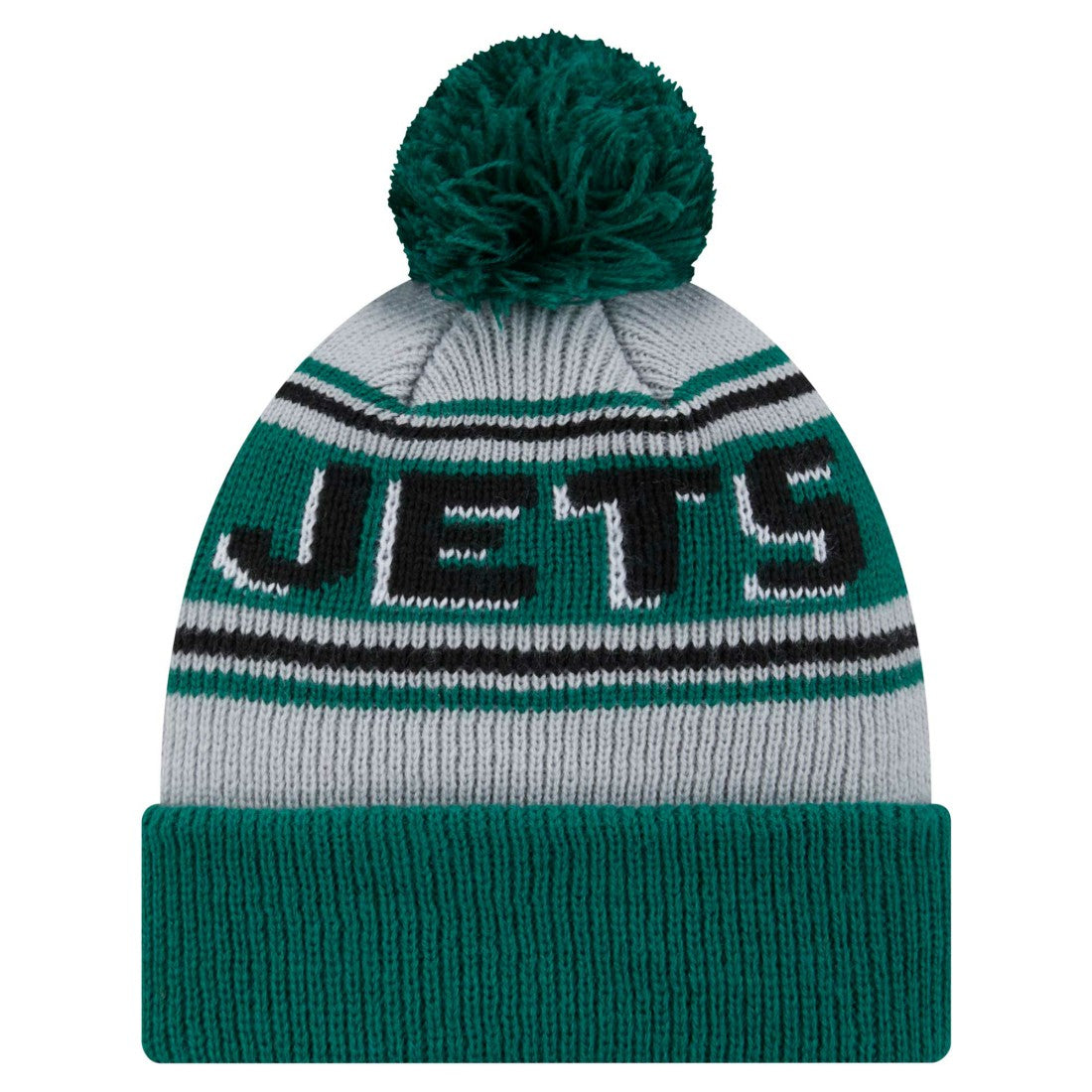 New York Jets New Era Youth Main Cuffed Knit Hat with Pom Green - NFL