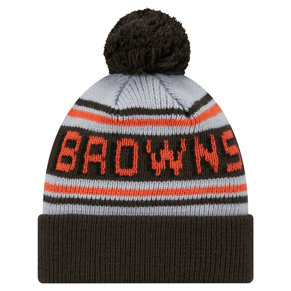Cleveland Browns New Era Youth Main Cuffed Knit Hat with Pom Brown - NFL