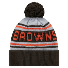 Cleveland Browns New Era Youth Main Cuffed Knit Hat with Pom Brown - NFL
