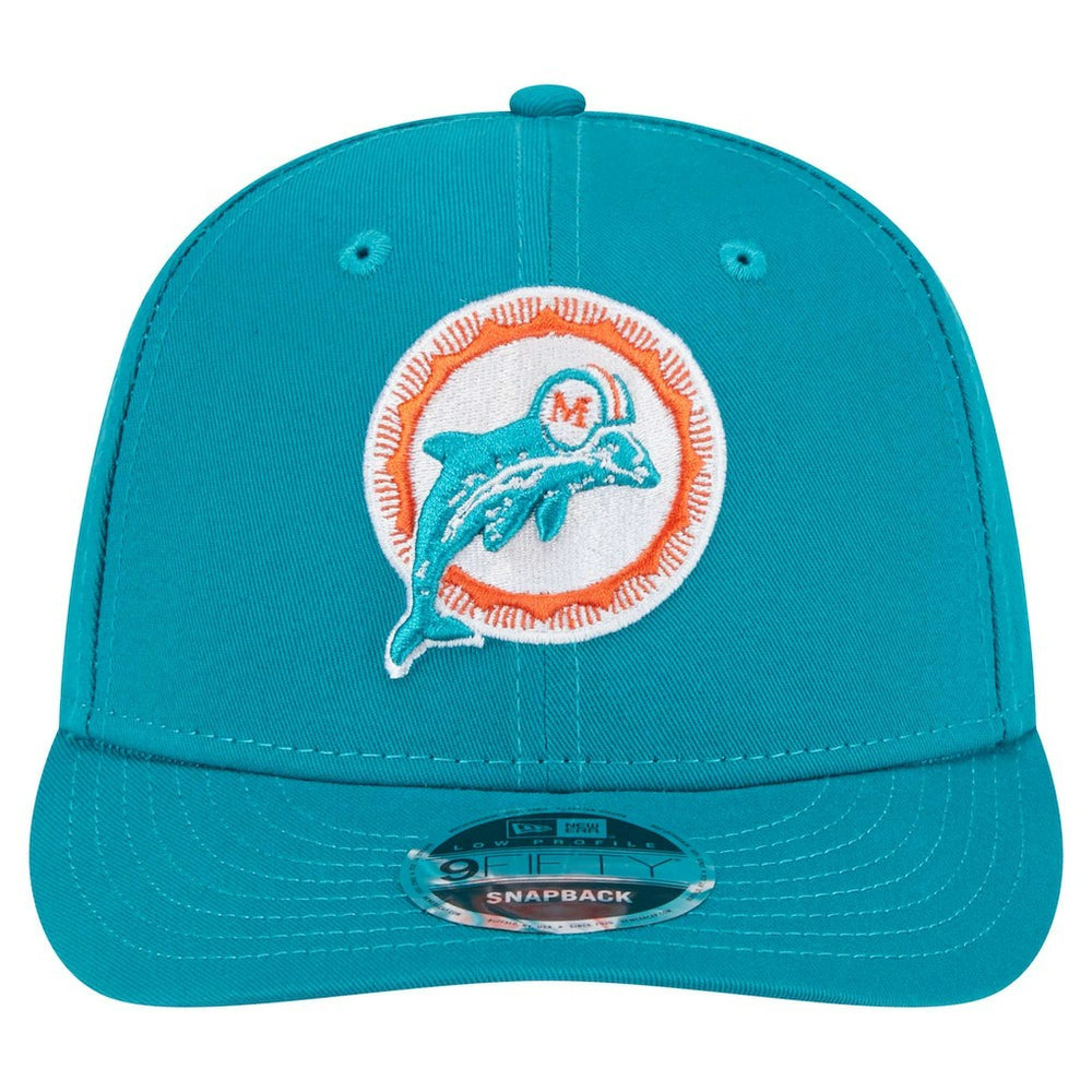 Miami Dolphins New Era Main Low Profile 9FIFTY Snapback Hat Aqua - NFL