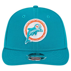 Miami Dolphins New Era Main Low Profile 9FIFTY Snapback Hat Aqua - NFL