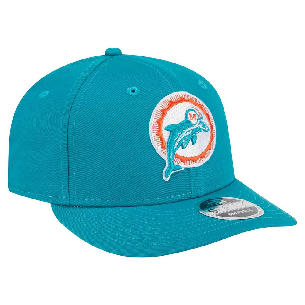 Miami Dolphins New Era Main Low Profile 9FIFTY Snapback Hat Aqua - NFL