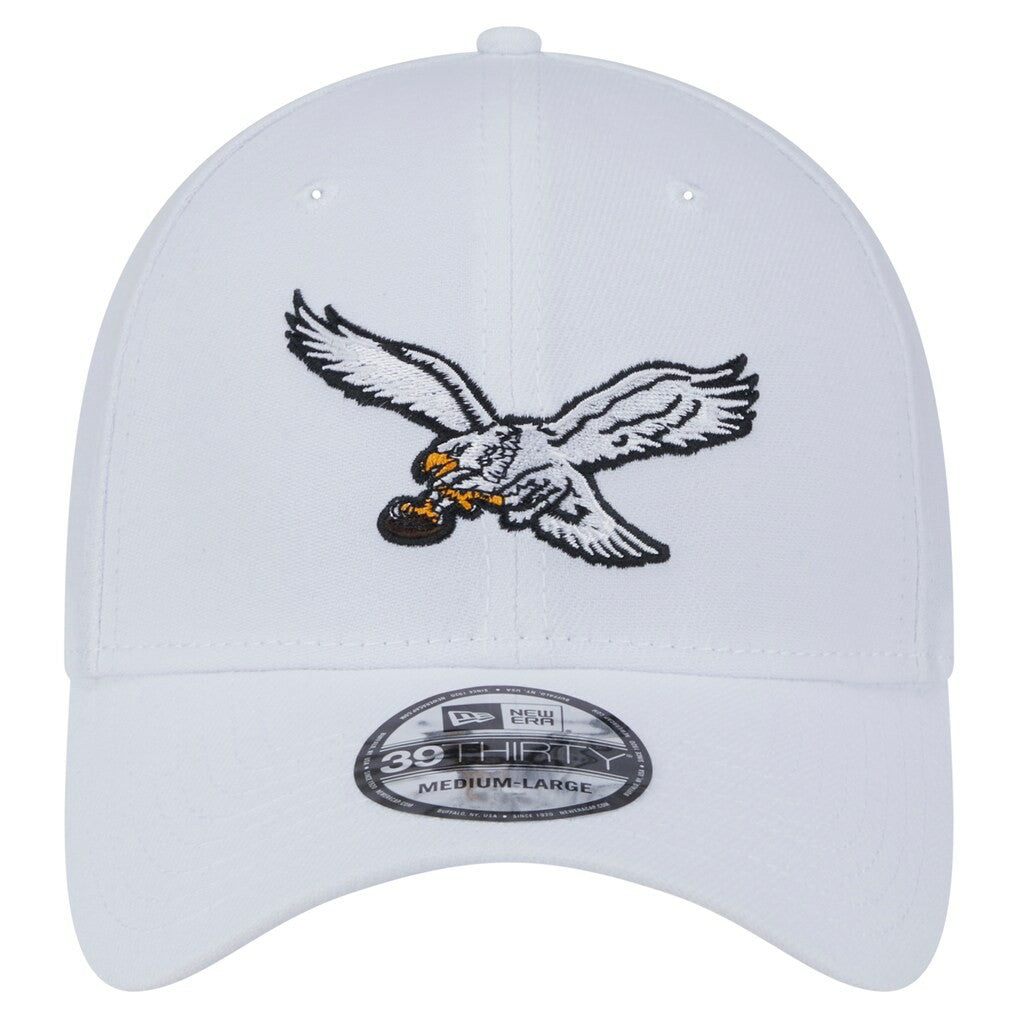 Philadelphia Eagles New Era Throwback 39THIRTY Flex Hat White - NFL