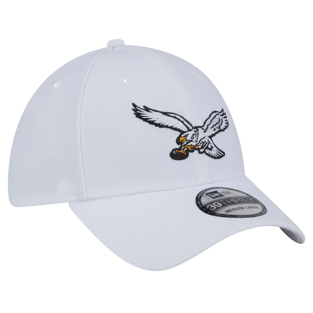 Philadelphia Eagles New Era Throwback 39THIRTY Flex Hat White - NFL