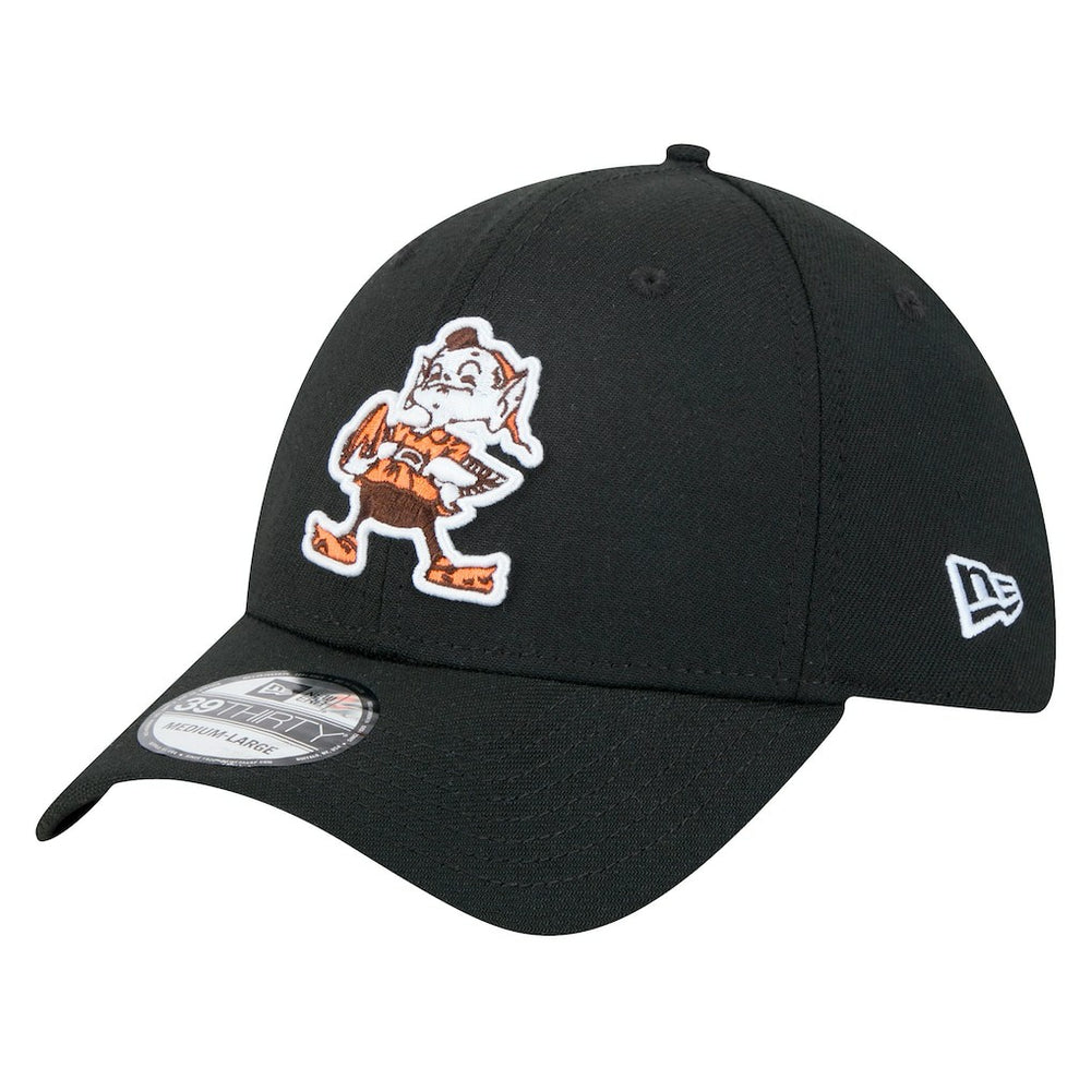 Cleveland Browns New Era Throwback Main 39THIRTY Flex Hat Black - NFL