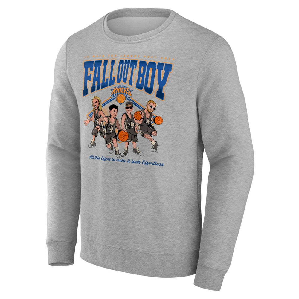 Fanatics - Fall Out Boy x New York Knicks So Much For (2our) Dust Fleece Pullover Sweatshirt - Gray