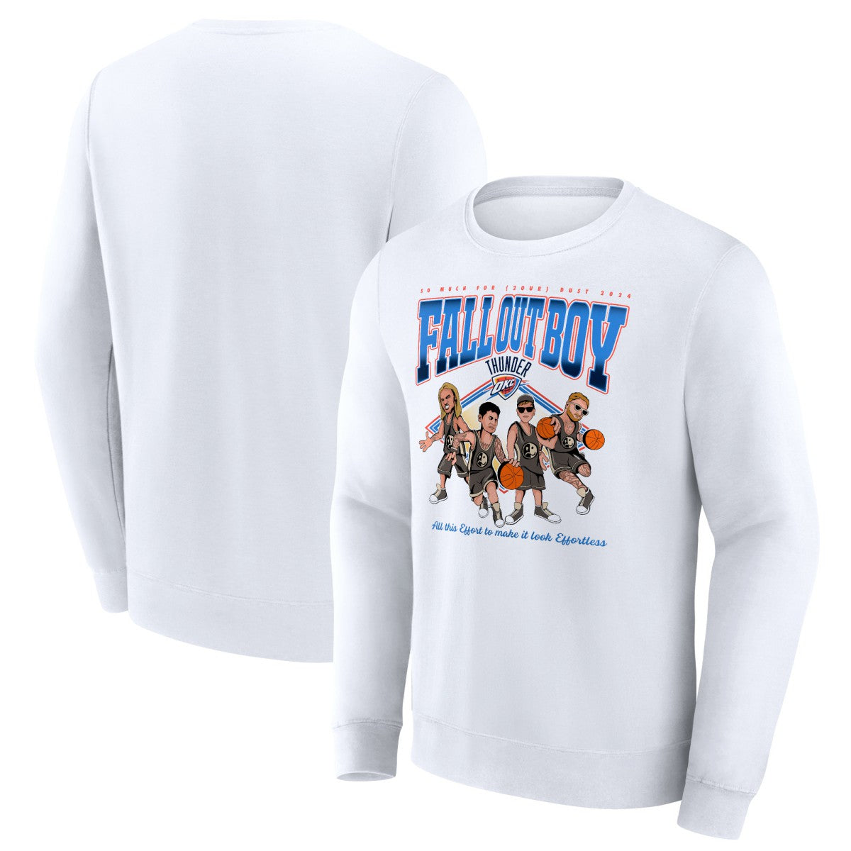 Fanatics - Fall Out Boy x Oklahoma City Thunder So Much For (2our) Dust Fleece Pullover Sweatshirt - White