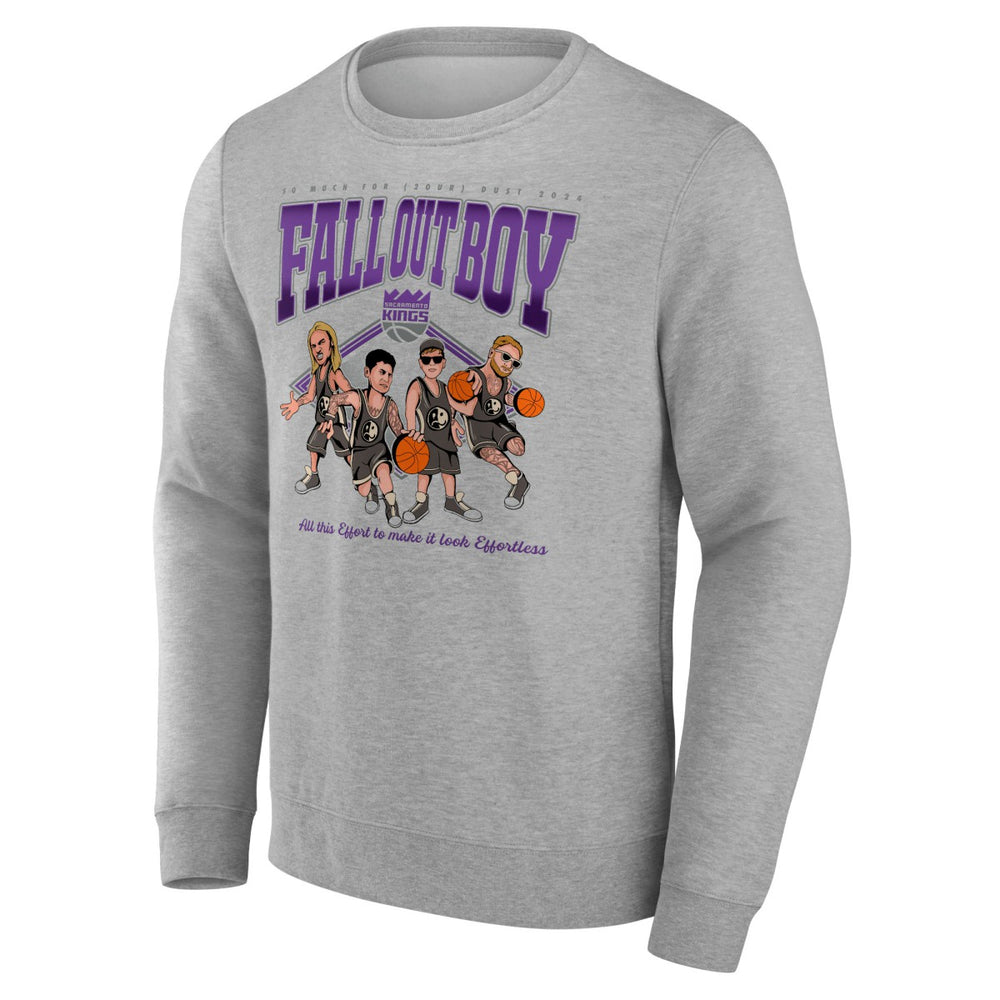 Fanatics - Fall Out Boy x Sacramento Kings So Much For (2our) Dust Fleece Pullover Sweatshirt - Gray