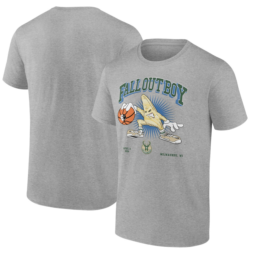 Fanatics - Fall Out Boy x Milwaukee Bucks So Much For (2our) Dust T-Shirt - Gray