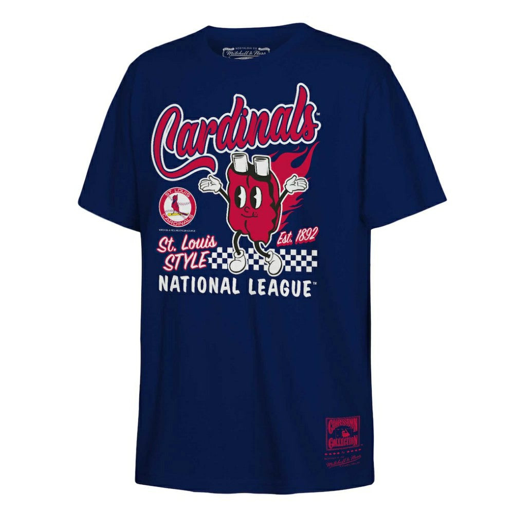 St. Louis Cardinals Mitchell & Ness Youth Cooperstown Collection Food Concessions T-Shirt On Sale