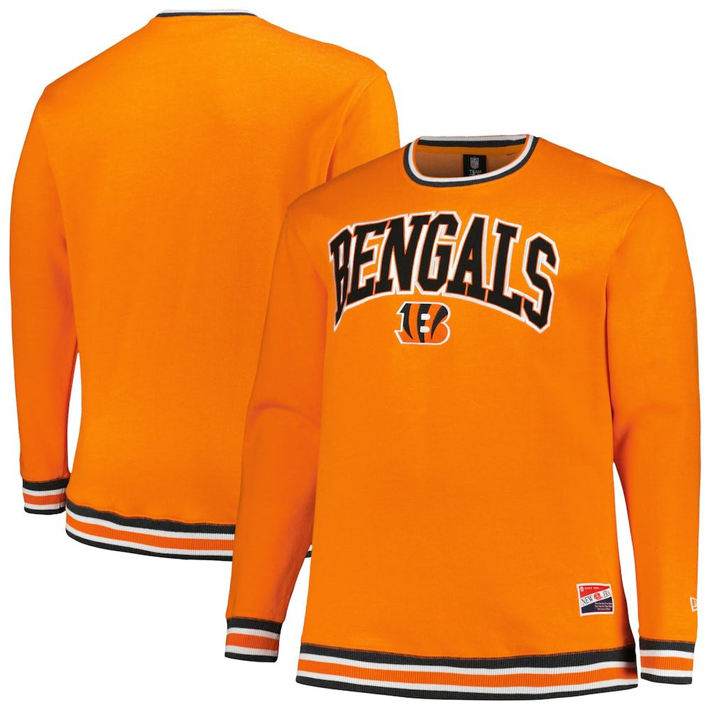 Cincinnati Bengals New Era Big & Tall Pullover Sweatshirt Orange - NFL
