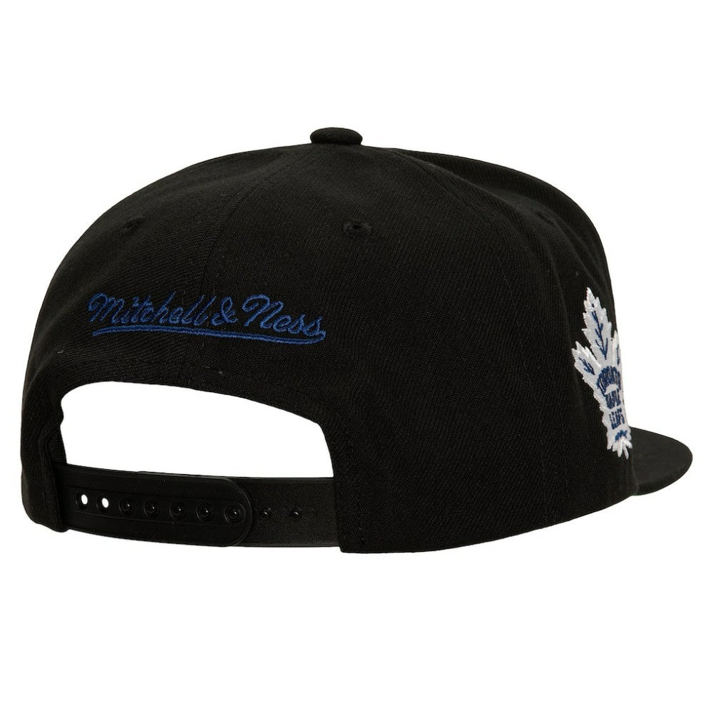 Toronto Maple Leafs - Mitchell & Ness Retro Script Colorblock Snapback Hat Black