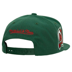 New Jersey Devils - Mitchell & Ness Retro Script Colorblock Snapback Hat Green