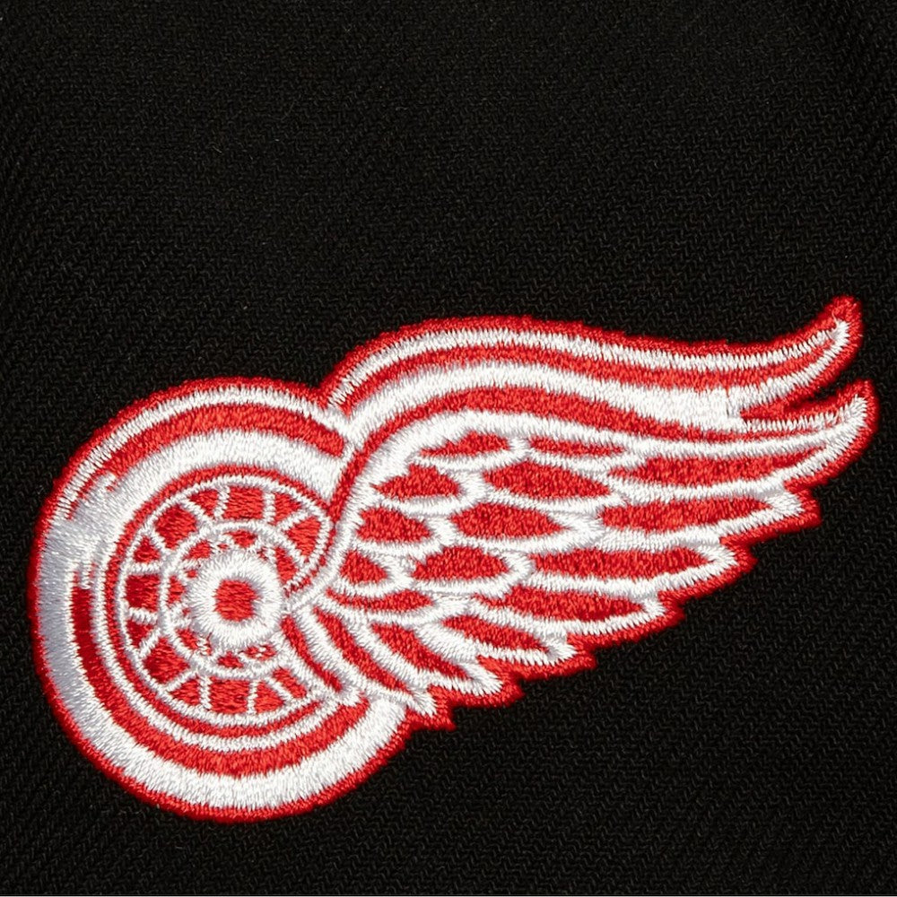 Detroit Red Wings - Mitchell & Ness Retro Script Colorblock Snapback Hat Black
