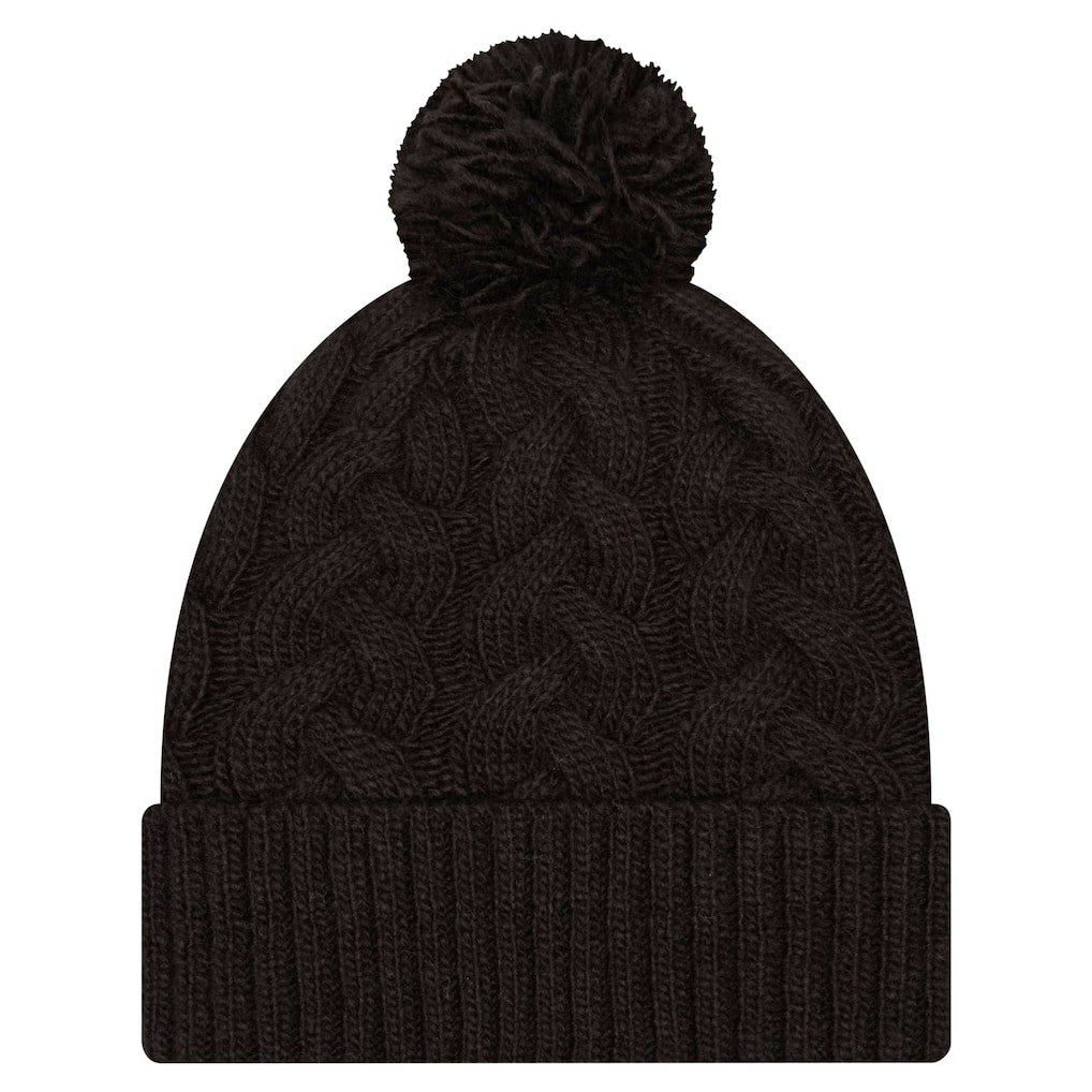 Cincinnati Bengals New Era Women's Cable Cuffed Knit Hat with Pom Black - NFL
