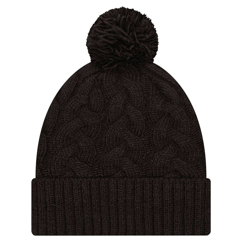 Cincinnati Bengals New Era Women's Cable Cuffed Knit Hat with Pom Black - NFL
