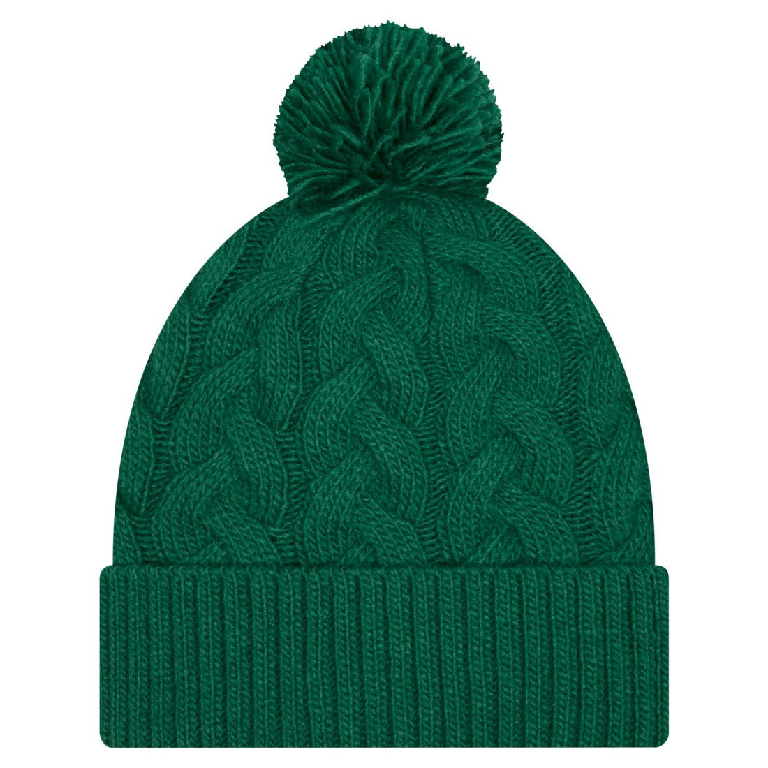 New York Jets New Era Women's Cable Cuffed Knit Hat with Pom Green - NFL