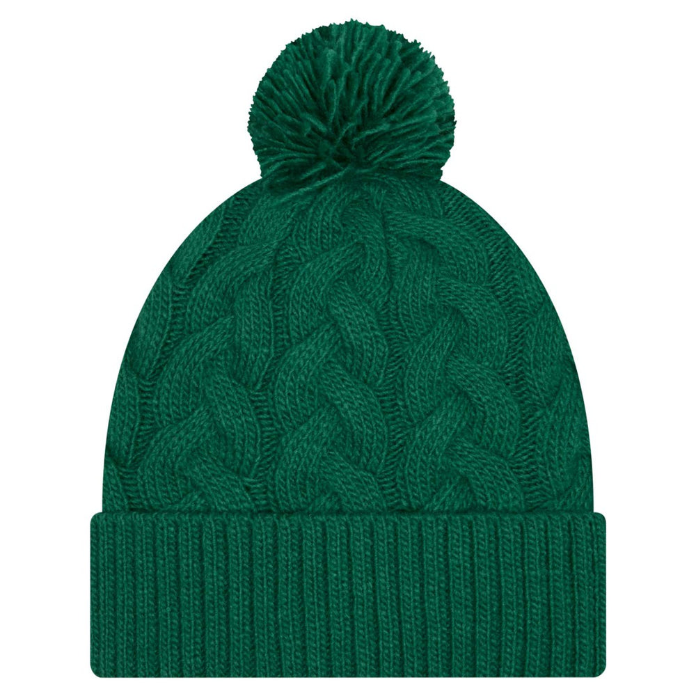 New York Jets New Era Women's Cable Cuffed Knit Hat with Pom Green - NFL