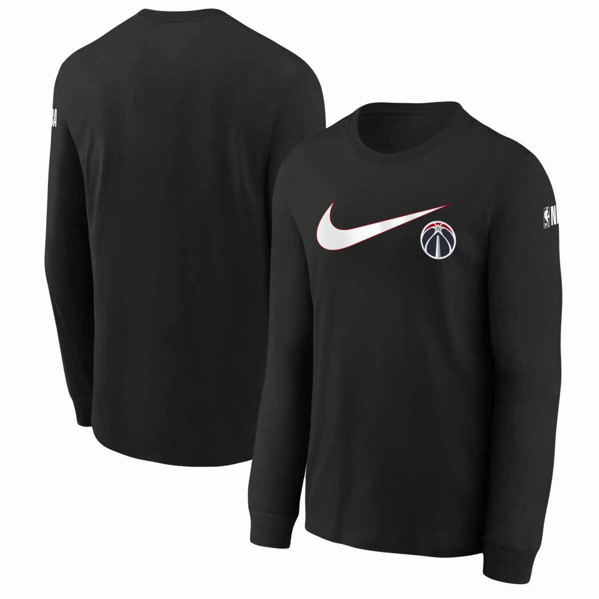 Nike - Washington Wizards Youth Swoosh Long Sleeve T-Shirt - Black