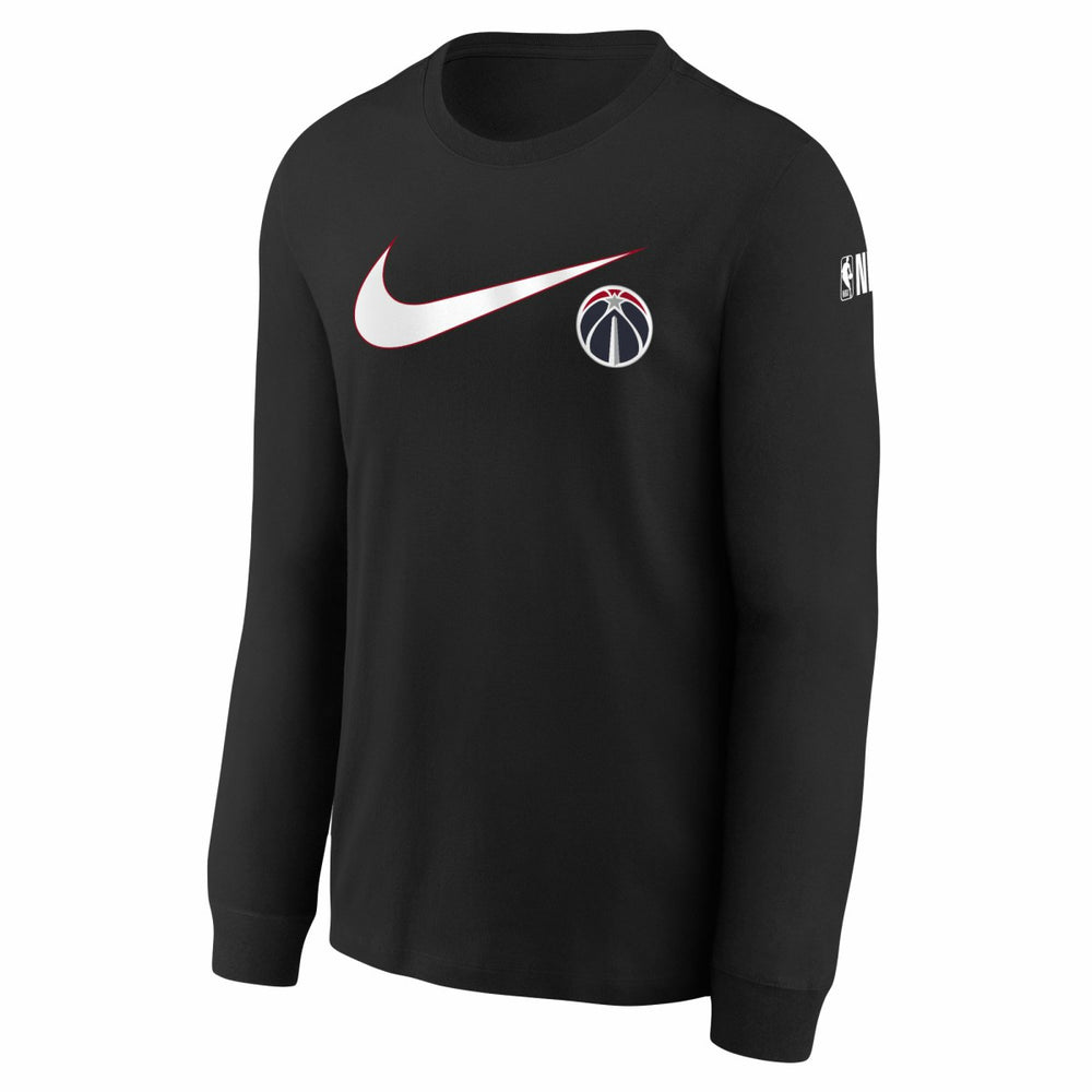 Nike - Washington Wizards Youth Swoosh Long Sleeve T-Shirt - Black