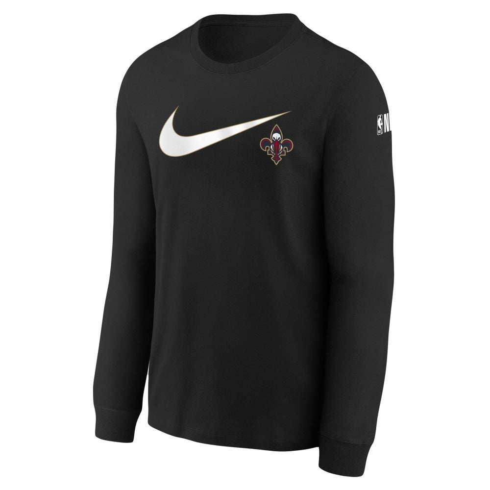 Nike - New Orleans Pelicans Youth Swoosh Long Sleeve T-Shirt - Black