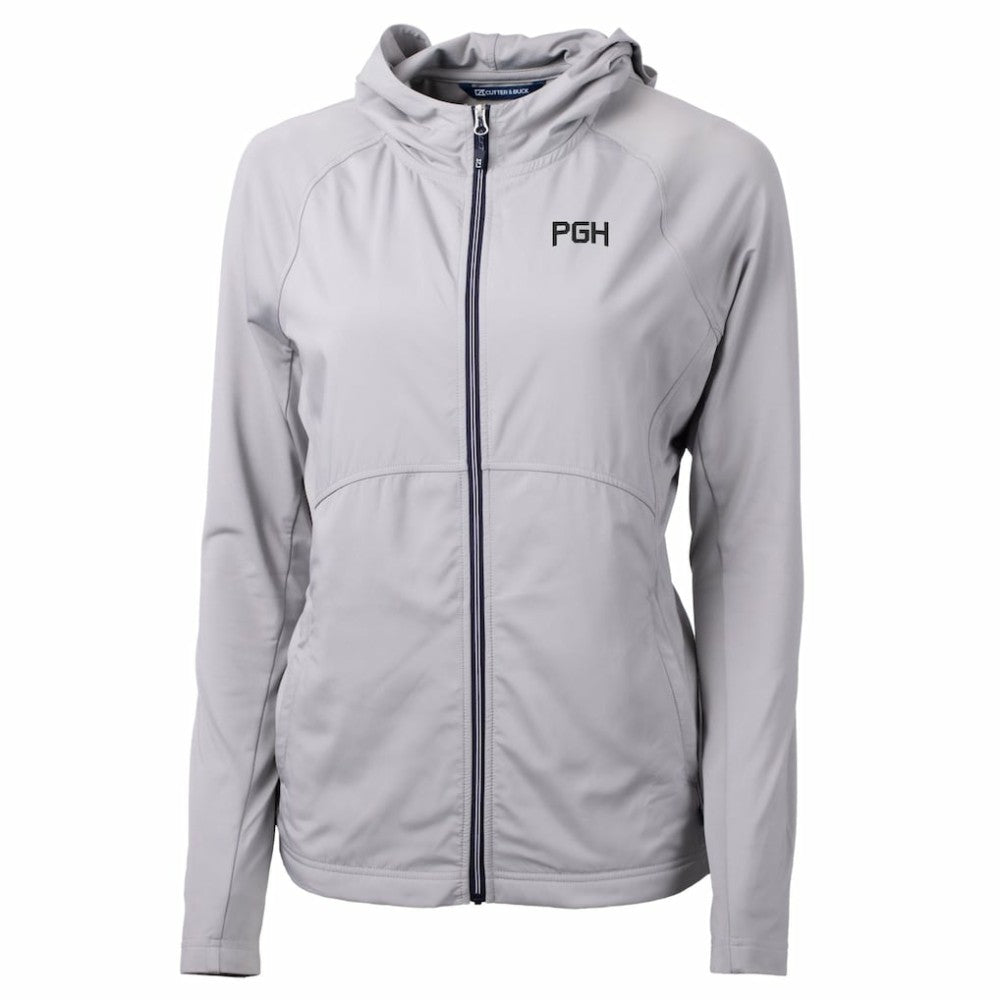 Pittsburgh Pirates Cutter & Buck Women's City Connect Adapt Eco Knit Hybrid Recycled Full-Zip Hooded Jacket Near Me