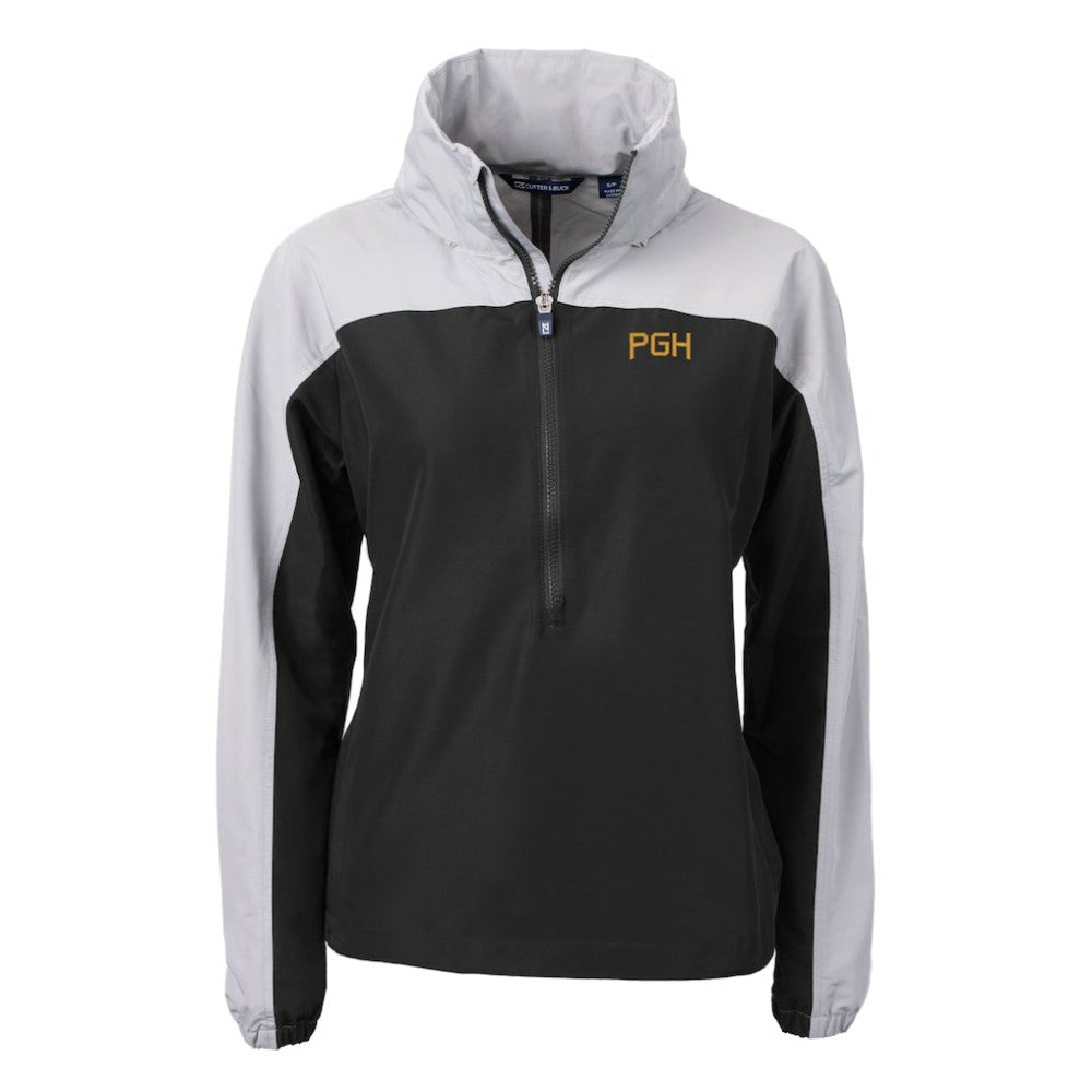 Pittsburgh Pirates Cutter & Buck Women's City Connect Charter Eco Recycled Half-Zip Anorak Jacket for sale