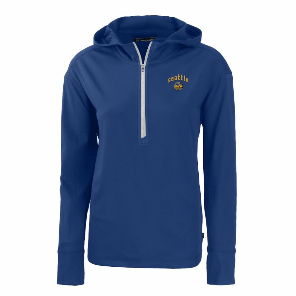 Seattle Mariners Cutter & Buck Women's City Connect Daybreak Eco Recycled Half-Zip Hoodie discount