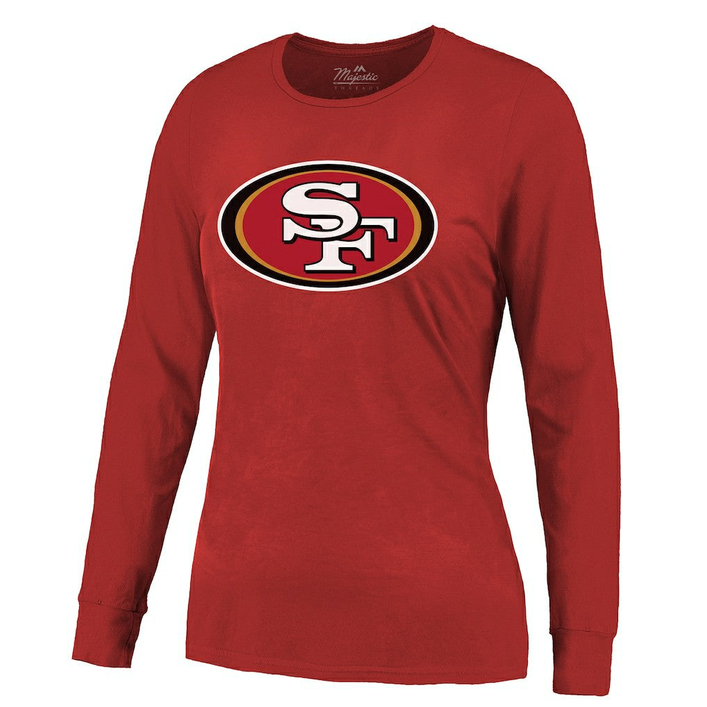 Brock Purdy San Francisco 49ers Majestic Threads Women's Player Name & Number Long Sleeve T-Shirt Scarlet - NFL