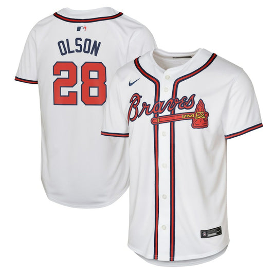 Matt Olson Atlanta Braves Nike Youth Home Limited Player Jersey - White | MLB Jerseys