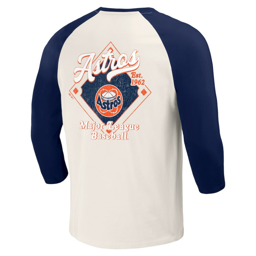 Houston Astros Darius Rucker Collection by Fanatics Cooperstown Collection Raglan 3/4-Sleeve T-Shirt Sale